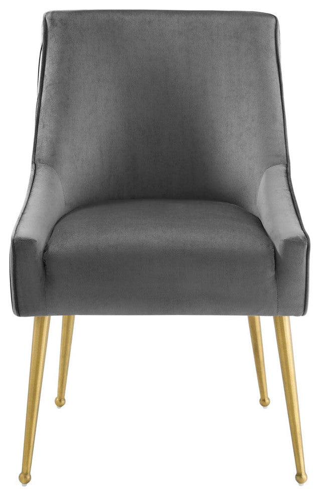 Discern Pleated Back Upholstered Performance Velvet Dining Chair