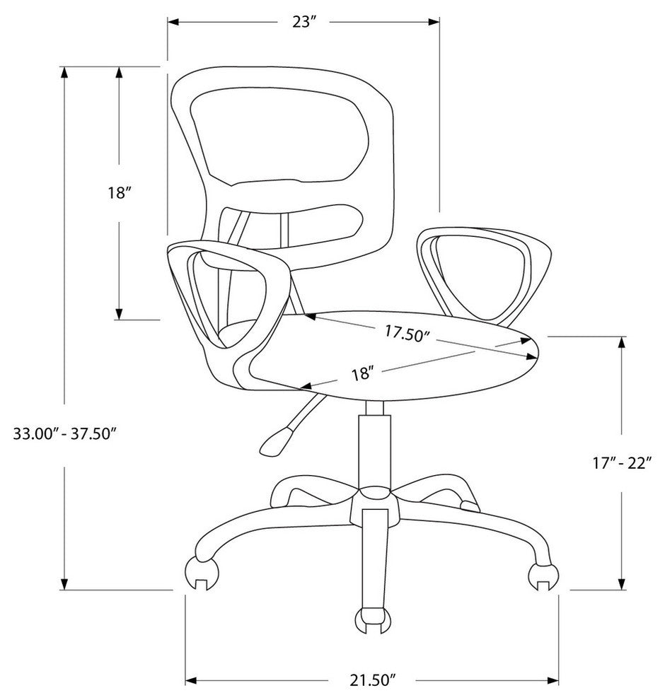 Office Chair - White Mesh Juvenile / Multi-Position