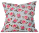 Allyson Johnson Pink Roses Outdoor Throw Pillow