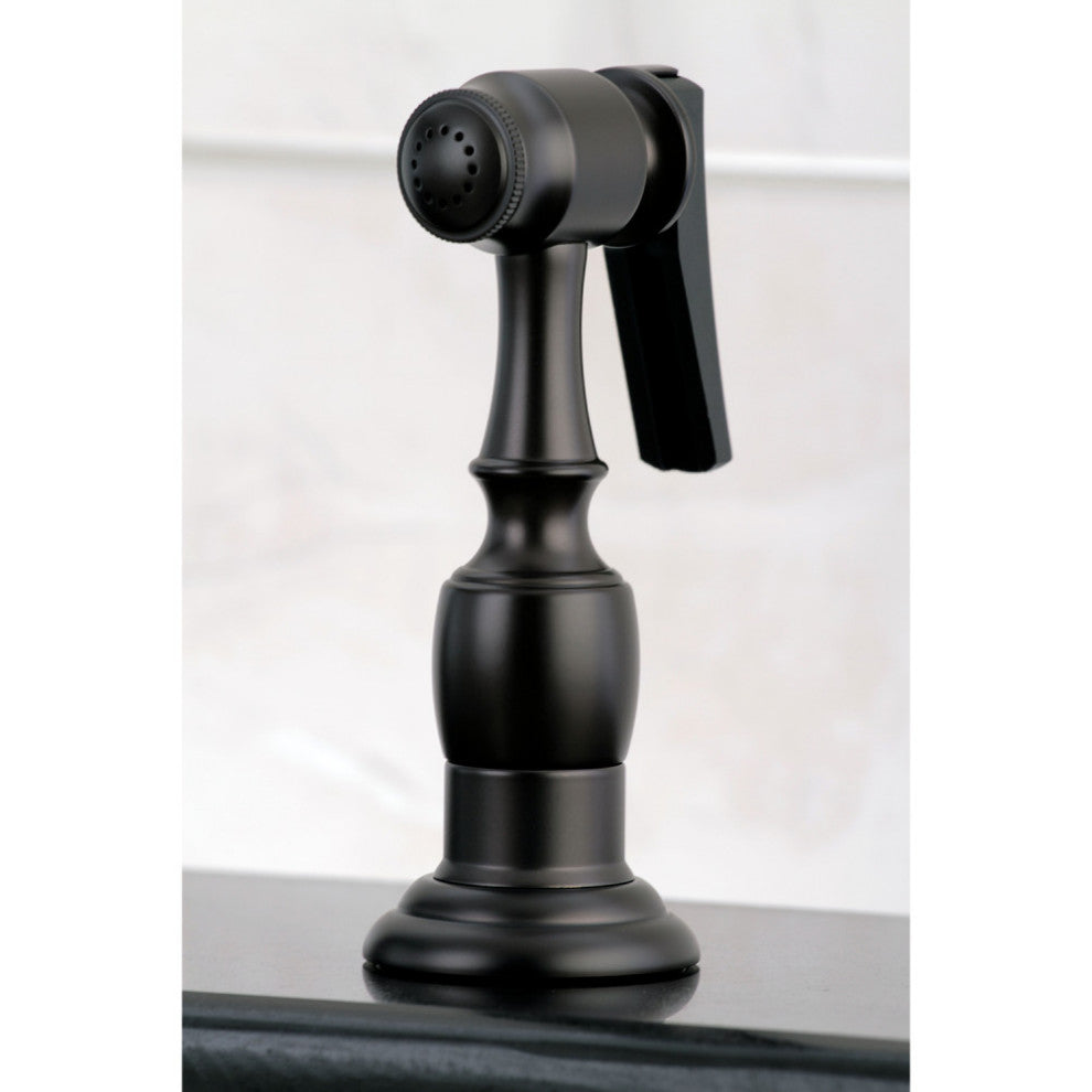 Kingston Brass Widespread Kitchen Faucet With Brass Sprayer, Oil Rubbed Bronze