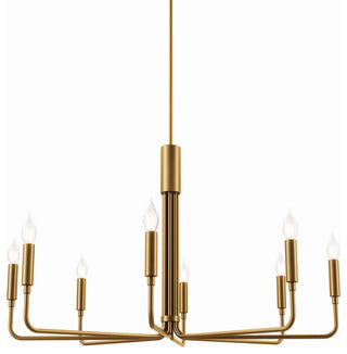 Rekindle 8-Light Chandelier, Satin Brass