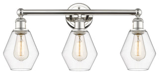 Cindyrella 3-Light 24" Bath Vanity Light, Polished Nickel, Clear Shade