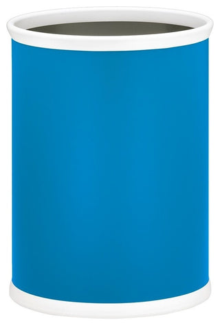 Oval Waste Basket, Process Blue, 14"