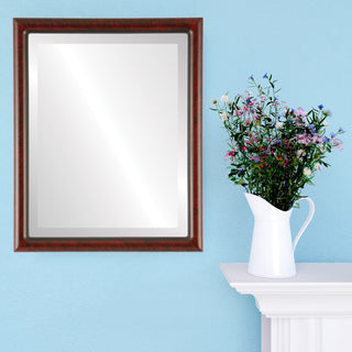 Pasadena Framed Rectangle Mirror, Vintage Cherry, 13"x17"