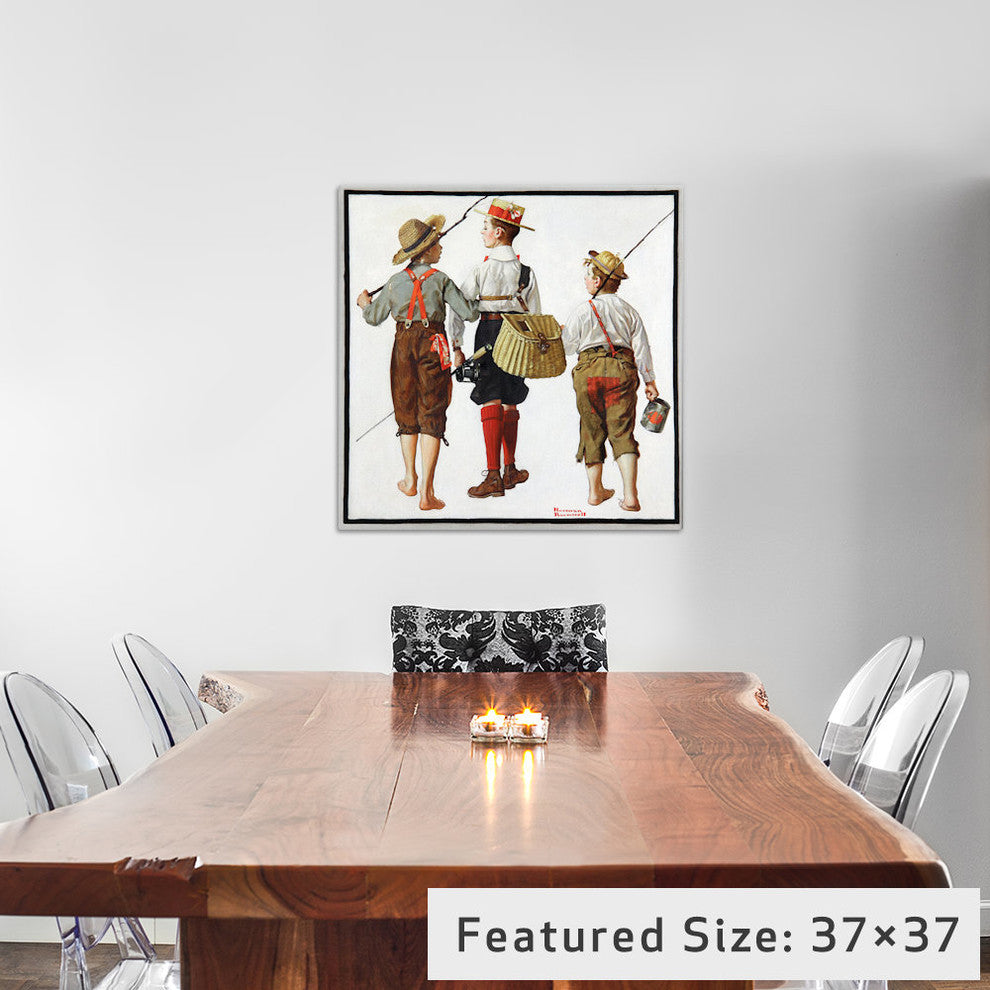 "The Fishing Trip" Wrapped Canvas Art Print, 18x18x1.5