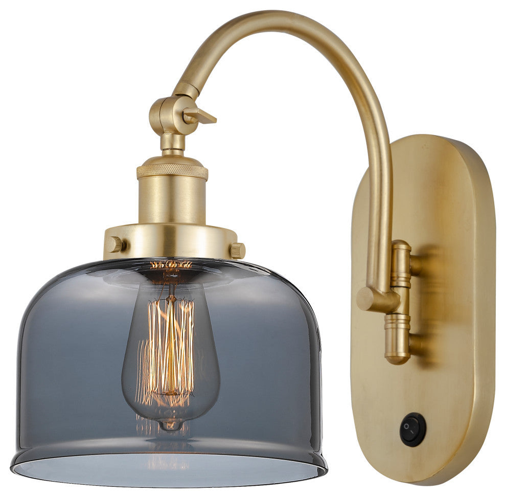 Bell Sconce, Satin Gold, Plated Smoke, Plated Smoke