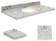 Quartz 25"x19" Vanity Top, Biscuit Bowl, Winter Wonder, 4" Centerset