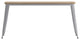 Declan Commercial Indoor/Outdoor Dining Table with Umbrella Hole, 30" x 60", Brown/Silver
