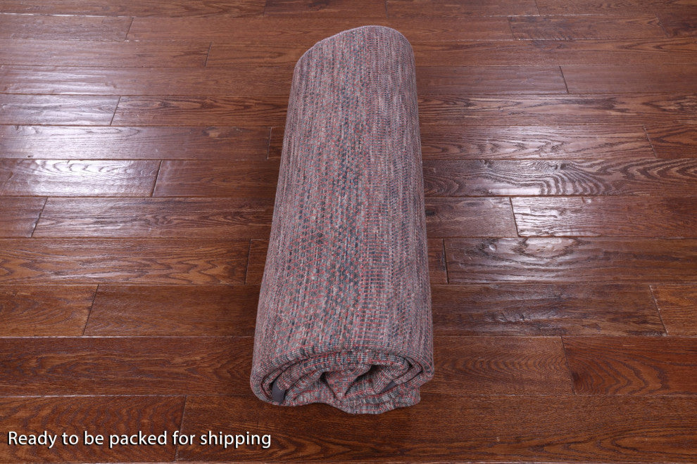 5' 10" X 9' 1" Hand Knotted Wool and Silk Savannah Grass Rug Q11925