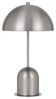 20 Inch Metal Accent Table Lamp with Dome Shade, Silver