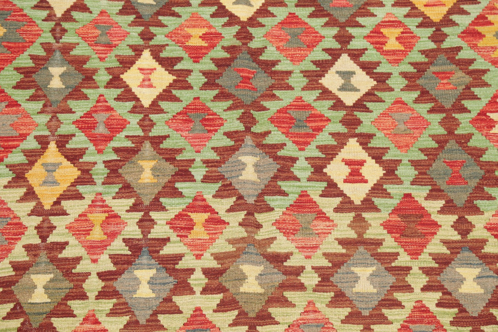 Kilim Hand-Woven Southwestern Traditional Turkish Oriental Area Rug, 9'7"x6'6
