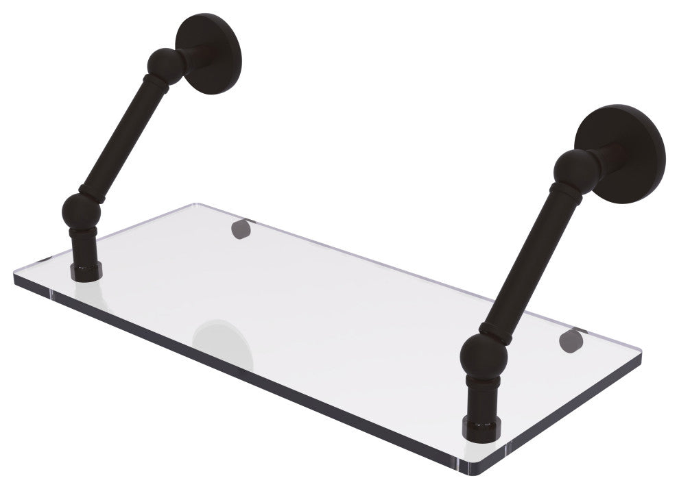 Prestige Skyline 18" Floating Glass Shelf, Oil Rubbed Bronze