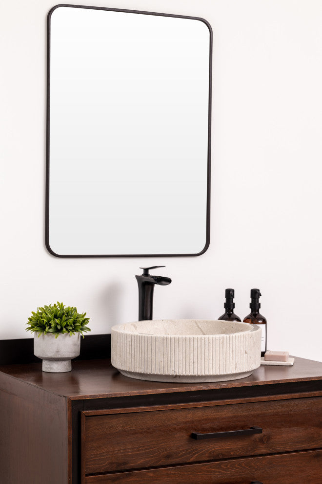 Natural Stone Vessel Bathroom Sink - Burj Marble, Ojinaga