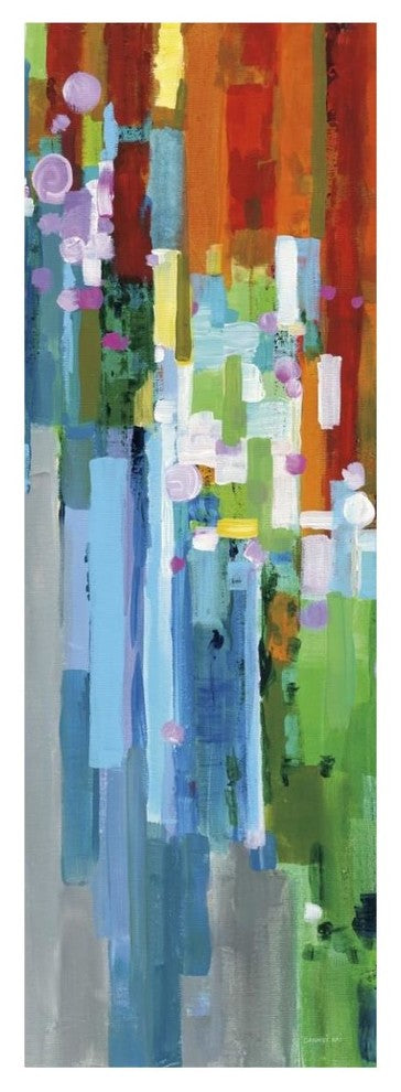 "Rainbow of Stripes III" Digital Paper Print by Danhui Nai, 20"x56"