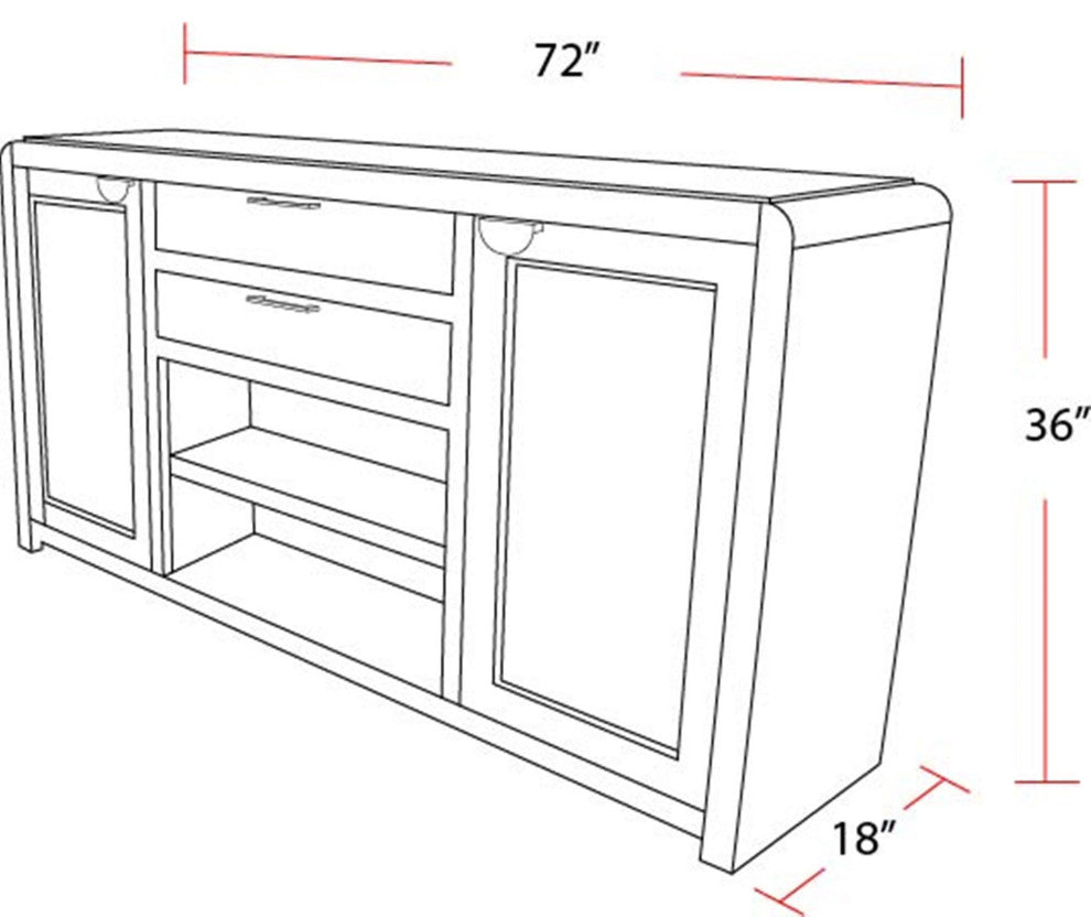 Parker House Escape Dining Rectangular Table With console and 8 caster chairs