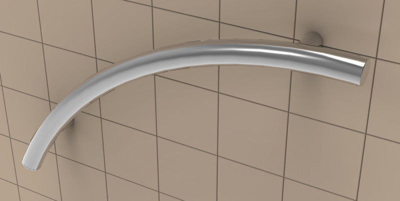 TileWare Victoria Series Radius Grab Bar 24" Traditional, Polished Chrome
