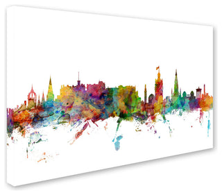 'Edinburgh Scotland Skyline II' Canvas Art by Michael Tompsett
