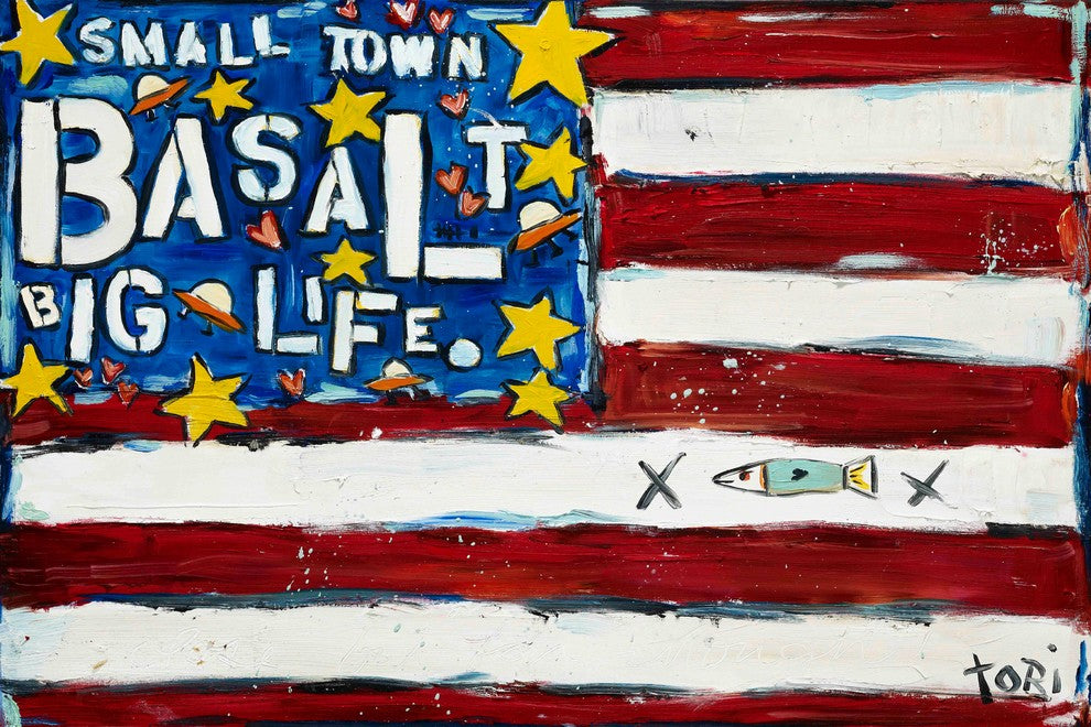 "Basalt Flag" Painting Print on Canvas by Tori Campisi