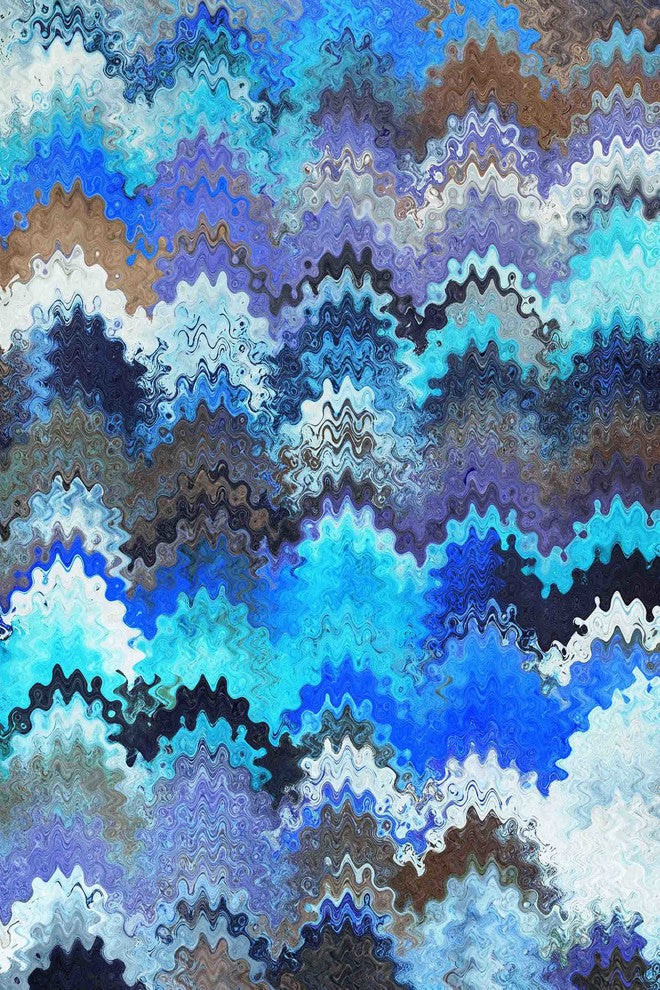 "Wavy Blends II v2" Painting Print on Canvas by Irena Orlov