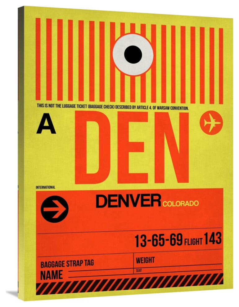 "DEN Denver Luggage Tag 1" Fine Art Print
