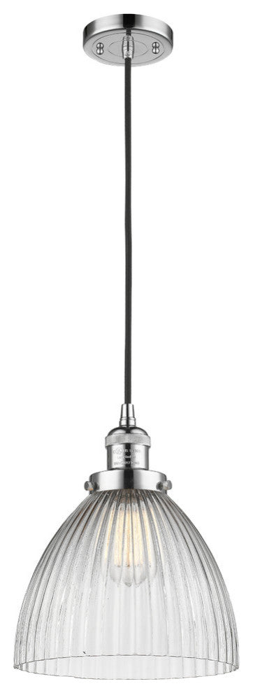 1-Light Seneca Falls 9.5" Pendant, Polished Chrome