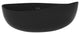 CastelloUSA Newport 71" Solid Surface Stone Resin Freestanding Bathtub, Black