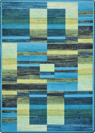 Kid Essentials Rug, Boomblox, Teal, 3'10"x5'4"