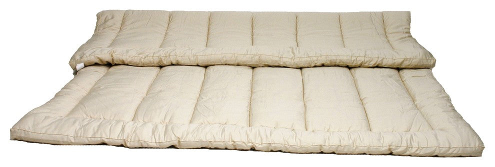 myMerino Topper, 1.5" Organic Merino Wool Mattress Topper, Twin 54x76", Ivory