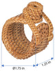 Loma Rattan Napkin Rings, Set of 4 Rings, Honey Brown