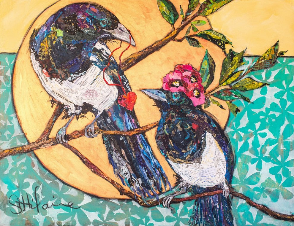 "Inseparable" Painting Print on Wrapped Canvas, 52x40