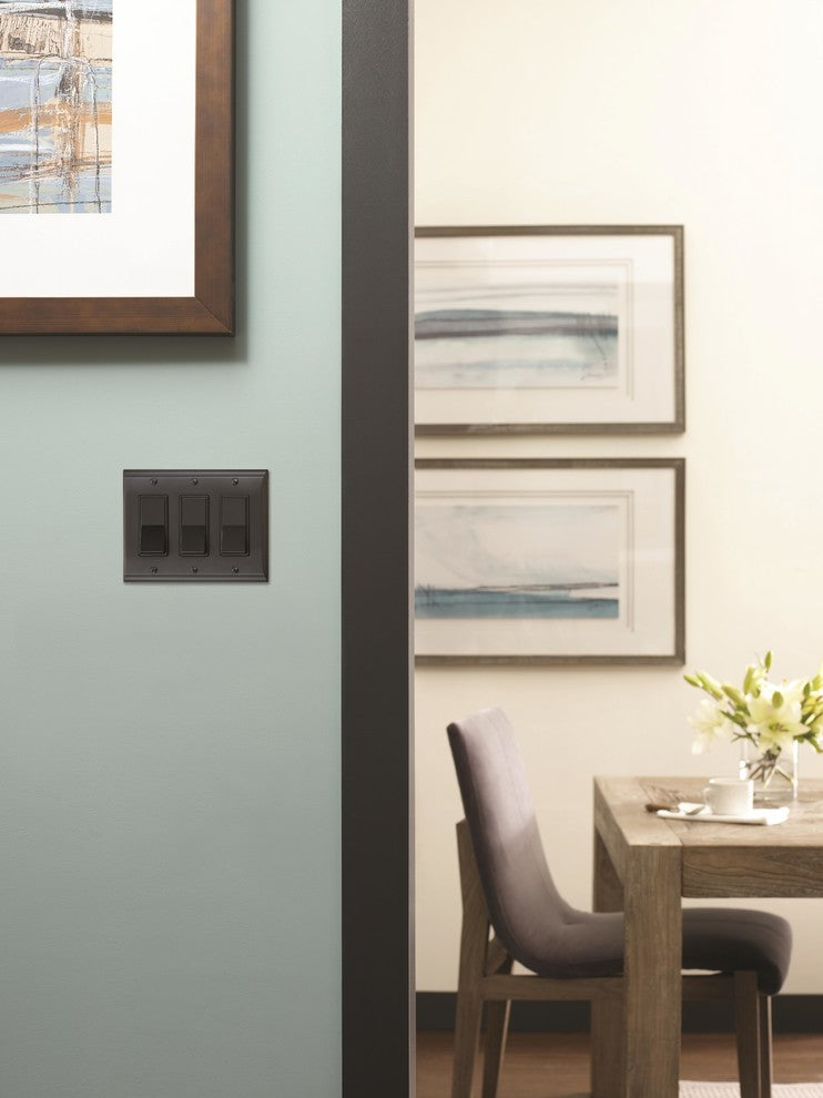 Amerock 3 Rocker Wall Plate, Black Bronze