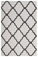 Modway Marja Moroccan Trellis 8'x10' Area Rug, Ivory and Charcoal