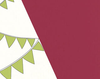 Garland Tree Holiday Geometric Print Kitchen Towel, Cranberry