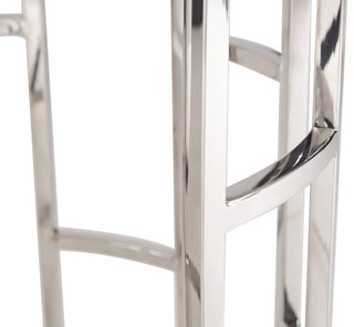 Modrest Silvan Marble and Stainless Steel End Table