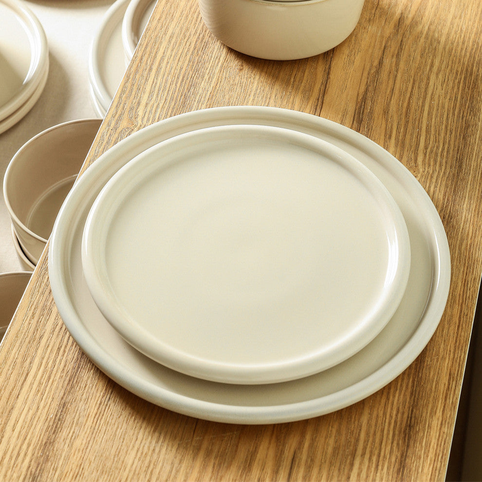 Stone Lain Eden Stoneware Salad Plate Set of 4, Beige