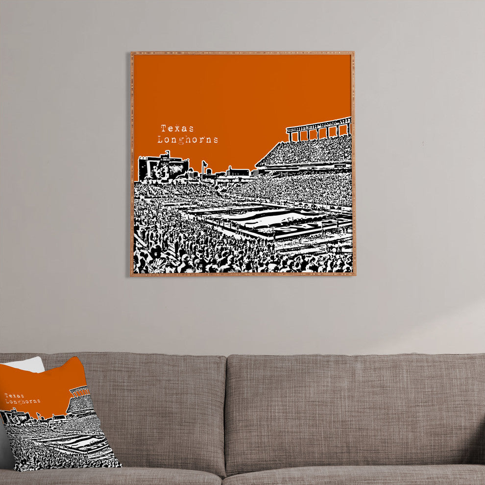 Deny Designs Bird Ave Texas Longhorns Orange Framed Wall Art