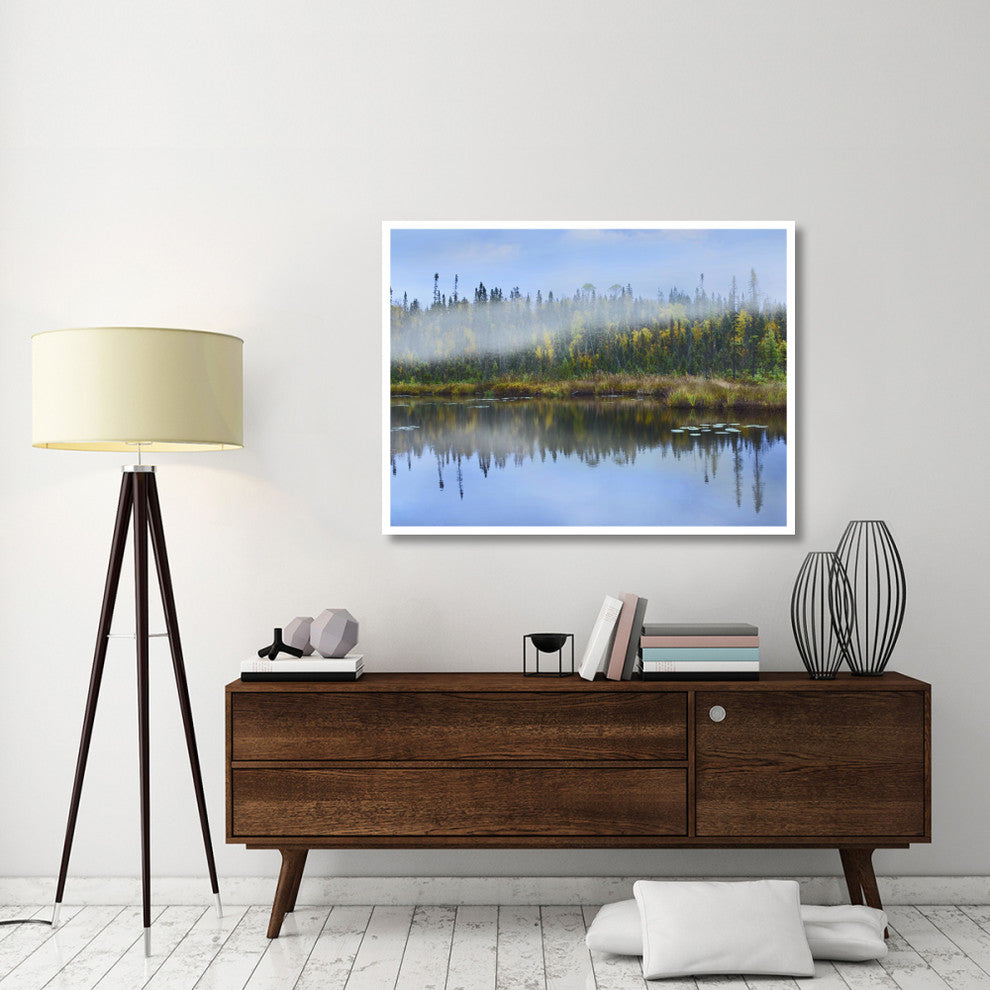 "Fog over lake, Ontario, Canada" Digital Paper Print by Tim Fitzharris, 50"x38"