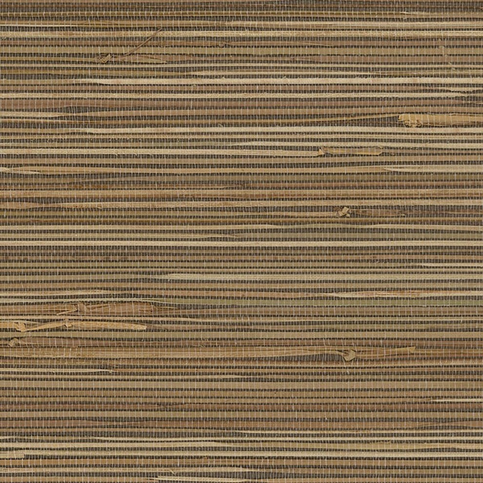 Decorator, Grasscloth Texture Wallpaper Brown Sample