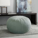 Madison Park Kelsey Round Pouf Ottoman, Seafoam