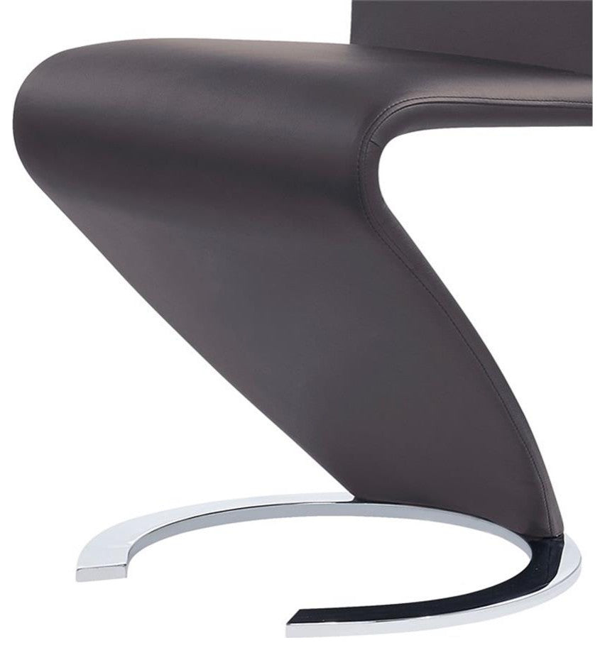 Global Furniture USA D9002DC Faux Leather Metal Dining Chairs in Gray (Set of 2)