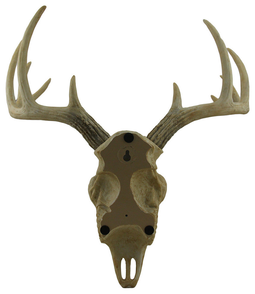 Little Bucky Wall Mounted Faux Aged Finish 10 Point Antlers Deer Skull 15 Inch