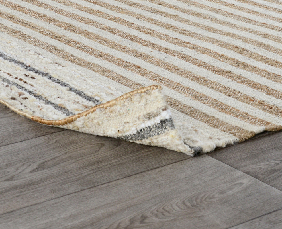 Classic Home Pego Stripe Natural Multi 8x10 Rug