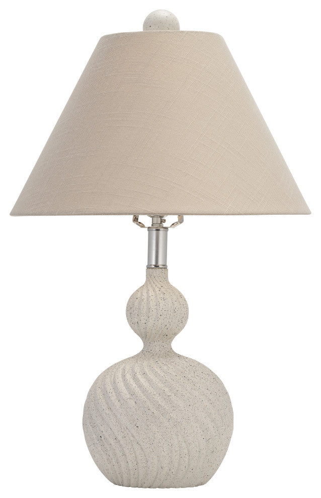 Resin 21" Twist Table Lamp, Cream Speckle