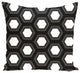 Hex Appeal Geometric Print Pillow, Black, 26"x26"