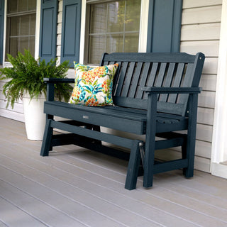 Lehigh Garden Gliding Bench 4', Federal Blue