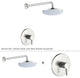 Luxier SS-B01-T Rainfall Shower Faucet Set, Brushed Nickel