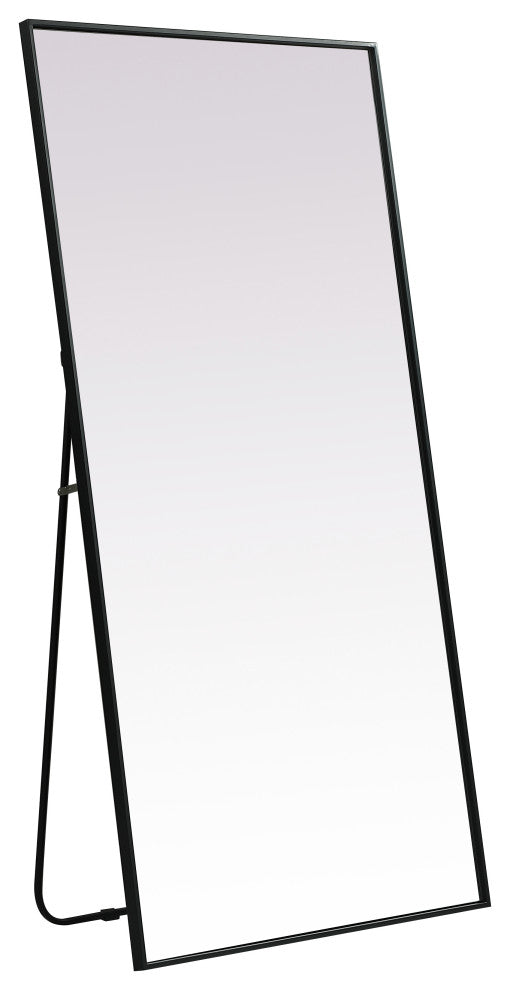 Metal Frame Rectangle Full Length Mirror 30X60 Inch, Black