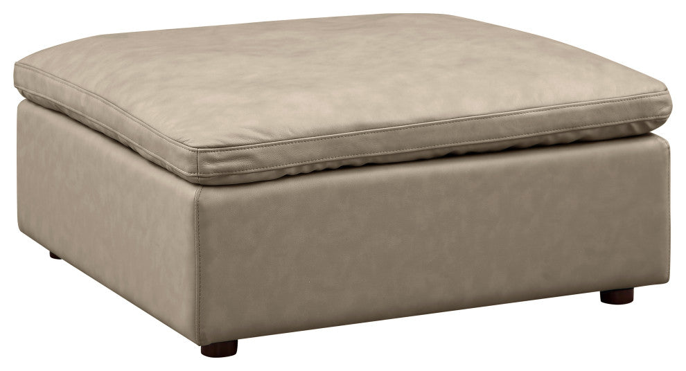 Dante Ottoman Upholstered, Top Grain Italian Leather