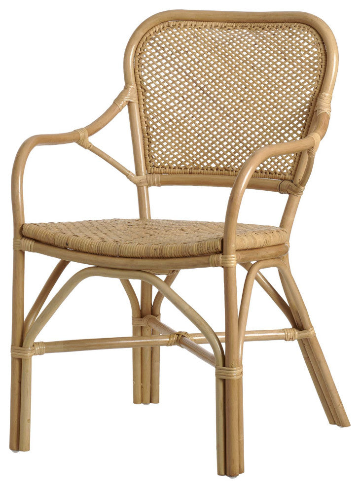 Lanai Woven Rattan Chair - Golden