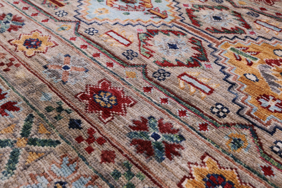 5' 2" X 6' 8" Super Kazak Khorjin Hand-Knotted Wool Rug Q8343
